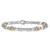 14k White Gold Complete Oval Citrine Fancy Link 7 inch Bracelet