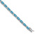 14k White Gold Complete Oval Swiss Blue Topaz and Diamond 7 inch Bracelet