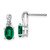 14k White Gold Created Emerald and Diamond Earrings - EM-72F7529A-9641