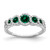 14k White Gold Created Emerald and Diamond Ring - RM-ACA74945-4232