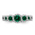 14k White Gold Created Emerald and Diamond Ring - RM-ACA74945-4232