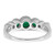 14k White Gold Created Emerald and Diamond Ring - RM-ACA74945-4232