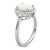 14k White Gold Created Opal and Diamond Halo Ring
