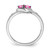 14k White Gold Created Pink Sapphire and Diamond 2-stone Heart Ring - RM-37257C07-5352