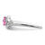 14k White Gold Created Pink Sapphire and Diamond 2-stone Heart Ring - RM-37257C07-5352