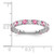 14k White Gold Created Pink Sapphire and Diamond Band - RM-48FD1410-9931