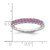 14k White Gold Created Pink Sapphire and Diamond Band - RM-977AF506-5041