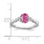 14k White Gold Created Pink Sapphire and Diamond Ring - RM-AF67EBFC-4076