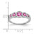 14k White Gold Created Pink Sapphire and Diamond Ring - RM-D7A8B090-6993