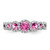 14k White Gold Created Pink Sapphire and Diamond Ring - RM-D7A8B090-6993