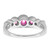 14k White Gold Created Pink Sapphire and Diamond Ring - RM-D7A8B090-6993