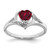14k White Gold Created Ruby and Diamond Heart Ring - RM-0551B451-8469