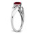 14k White Gold Created Ruby and Diamond Heart Ring - RM-BA786C83-7090