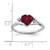 14k White Gold Created Ruby and Diamond Heart Ring - RM-D03E78CF-3953