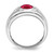 14k White Gold Created Ruby and Diamond Mens Ring - RM-A5339252-7374
