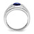 14k White Gold Created Sapphire and Diamond Mens Ring - RM-89960913-2235