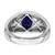 14k White Gold Created Sapphire and Diamond Mens Ring - RM-89960913-2235