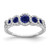 14k White Gold Created Sapphire and Diamond Ring - RM-0738D02A-3619