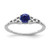 14K White Gold Created Sapphire Celtic Knot Ring
