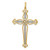 14k 1/4ct. Diamond Fancy Budded Cross Pendant