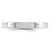 10k White Gold 3mm Lightweight Flat Wedding Band Size 4.5