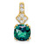 14k 1/5 carat Lab Grown Diamond VS/SI+ G+ and Lab Created Alexandrite Complete Pendant