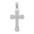 14K White Gold Crucifix W/ Beveled Edges Charm