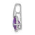 14k White Gold Cushion Amethyst and Diamond Pendant - PM-158A28BE-5669