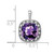 14k White Gold Cushion Amethyst and Diamond Pendant - PM-3CBC0E2B-8990