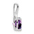 14k White Gold Cushion Amethyst and Diamond Pendant - PM-713D1AA3-9986