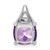 14k White Gold Cushion Amethyst and Diamond Pendant - PM-A0EEAF00-1081