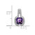 14k White Gold Cushion Amethyst and Diamond Pendant - PM-B0AA12DB-5397