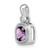 14k White Gold Cushion Amethyst and Diamond Pendant - PM-BE3B87B8-8067