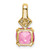 14k 1/5 carat Lab Grown Diamond VS/SI+ G+ and Lab Created Pink Sapphire Complete Pendant