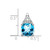 14k White Gold Cushion Blue Topaz and Diamond Pendant - PM-EE1B6BC7-4665