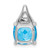 14k White Gold Cushion Blue Topaz and Diamond Pendant - PM-EE1B6BC7-4665