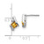 14K White Gold Cushion Citrine and Diamond Earrings