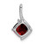 14k White Gold Cushion Garnet and Diamond Pendant - PM-58CED20E-8347