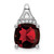 14k White Gold Cushion Garnet and Diamond Pendant - PM-84FFFB03-4430