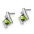 14K White Gold Cushion Peridot and Diamond Earrings - EM-99905035-5153