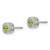 14k White Gold Cushion Peridot and Diamond Earrings - EM-C0F43E64-3969