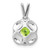 14k White Gold Cushion Peridot and Diamond Pendant - PM-55559785-6583