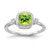 14k White Gold Cushion Peridot and Diamond Ring - RM-AFE821D8-3652