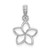 14K White Gold Cut Out Flower Charm