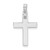 14K White Gold D/C Block Cross  Charm