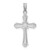 14K White Gold D/C Striped Cross Charm