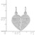 14k White Gold DAUGHTER-MOM Break-apart Heart Charm