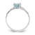 14k White Gold December CZ Birthstone Claddagh Ring