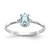 14k White Gold Diamond & Aquamarine Birthstone Ring