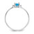 14k White Gold Diamond & Blue Topaz Birthstone Ring